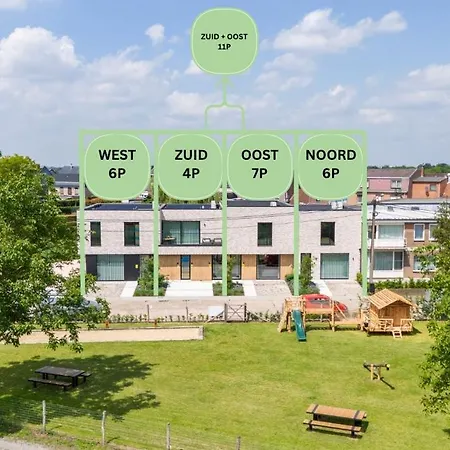펜션 Nieuw De Grenspaal Noord 6p - 3slpk 5 Min Maastricht - Sauna - Laadpaal